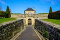 Royal medieval door entrance in citadel Blaye in france