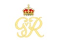 Royal Monogram of King George VI of Great Britain Royalty Free Stock Photo