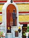 The royal monument of King Ananda Mahidol, Rama 8 Bangkok Thailand.BANGKOK THAILAND-17 JULY 2019:His relation to the temple was