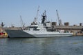 Royal Navy ship, River Class offshore patrol vessel. Royalty Free Stock Photo