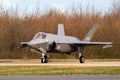 Royal Netherlands Air Force  Lockheed Martin F-35A Lightning II fighter jet at Leeuwarden Air Base, The Netherlands - March 30, Royalty Free Stock Photo