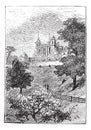 Royal Observatory in Greenwich, London, England, UK, vintage engraved illustration