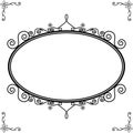 Royal ornamental decorative oval frame