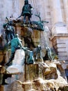 The Royal Palace of the Austro-Hungarian, Hapsburg Kings stands high above the city of Budapest in Hungary watching over the city Royalty Free Stock Photo