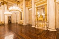 Royal Palace Ballroom. Luxury elegant ancient interior, vintage style