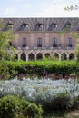 Royal palace behind the garden in Aranjuez