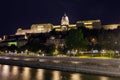Royal Palace of Buda, Budapest illuminated, night view, Budapes