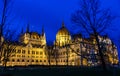 The Royal Palace, the Castle, which houses the Hungarian National Gallery and presents valuable exhibits in the night lighting in