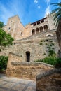 Gothic medieval Royal Palace of La Almudaina. Palma de Mallorca. Balearic Islands Spain Royalty Free Stock Photo