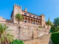 Royal Palace of La Almudaina in Palma de Mallorca, Balearic islands, Spain Royalty Free Stock Photo