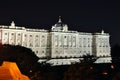 Royal Palace of Madrid at night, Spain Royalty Free Stock Photo