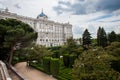 Royal Palace of Madrid the official residence of the Spanish royal family at the city of Madrid seen from the Sabatini Gardens