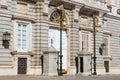 Guard houses near Royal Palace, Madrid, Spain