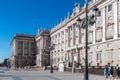 Side view of Royal Palace in Spanish capital Madrid