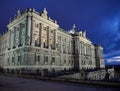 Royal Palace of Madrid. Plaza de Oriente Square. Madrid, Spain Royalty Free Stock Photo