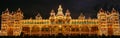 Royal Palace in Mysore, India. Night lighting