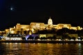 Royal Palace at night, Budapest Royalty Free Stock Photo