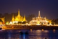Royal Palace Night View Phnom Penh Capital City of Cambodia Royalty Free Stock Photo