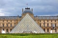 Royal Palace and Pyramid. Paris, France. Royalty Free Stock Photo