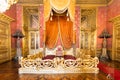 Royal Palace Throne Room. Luxury elegant ancient interior, circa 1860