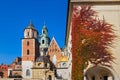 Royal palace in Wawel in Krakow Royalty Free Stock Photo