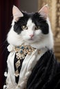 Royal Paws and Whiskers: Your Cat Radiates Queenly Magnificence Royalty Free Stock Photo