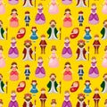 Royal people seamless pattern