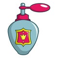 Royal perfume icon, cartoon style