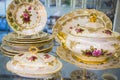 Royal porcelain dining tableware set Royalty Free Stock Photo