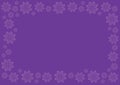 Royal Purple Vector Background with Floral Border