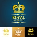 Royal quality vector crown logo template