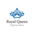 Royal Queen crown logo and icon design