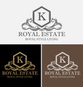 Royal Real Estate Logo Royalty Free Stock Photo