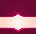 Royal Red Floral Background with silver elements luxury vintage invitation design wallpaper Royalty Free Stock Photo