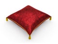 Royal red velvet pillow on white background 2 Royalty Free Stock Photo