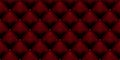 Royal red vintage leather upholstery background with buttons pattern. Vector luxury red velvet background with button