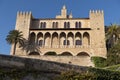 The Royal residence Almudaina Palace in Palma de Mallorca, Spain. Royalty Free Stock Photo