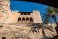 The Royal residence Almudaina Palace in Palma de Mallorca, Spain. Royalty Free Stock Photo