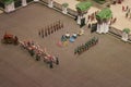 Royal retinue a queen guard at the palace Royalty Free Stock Photo