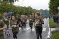 Royal run with crown prince Frederik running in a group in Aarhus, Dennmark on 6 June 2022