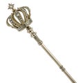 Royal Scepter Isolated on White Background Royalty Free Stock Photo