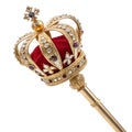Royal Scepter Isolated on White Background Royalty Free Stock Photo