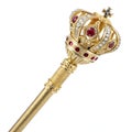A royal scepter isolated on white background Royalty Free Stock Photo