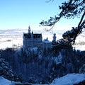 Snowy Neuschwanstein Castle during Winter