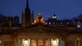 Royal Scottish Academy in Edinburgh at night - EDINBURGH, SCOTLAND - JANUARY 10, 2020