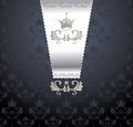 Royal seamless pattern with crown