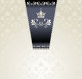 Royal seamless pattern with crown light