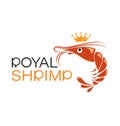 Royal shrimp and crown. Symbol and inscription.