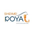 Royal shrimp. Symbol and inscription.