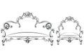 Royal Sofa and Armchair set Royalty Free Stock Photo